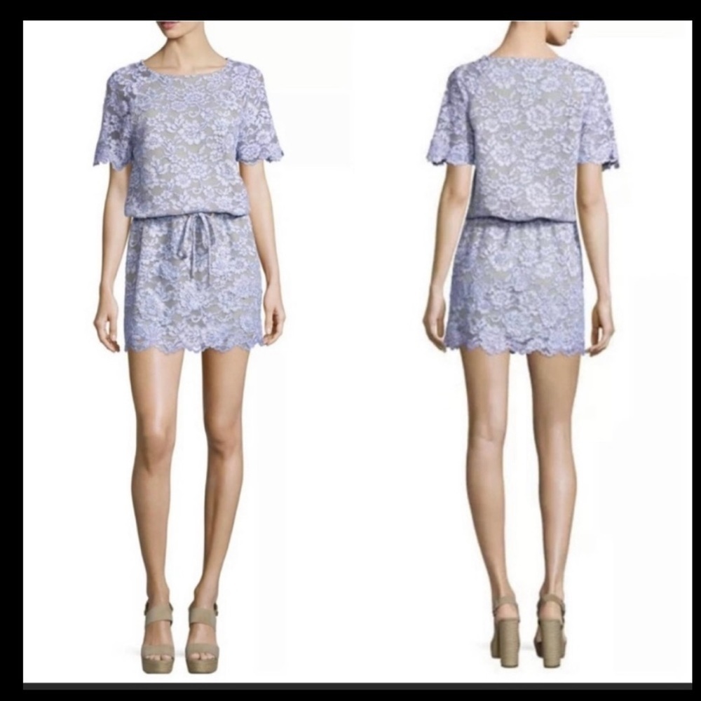 Diane Von Furstenberg Amal Lace Mini Dress in
Lilac Purple